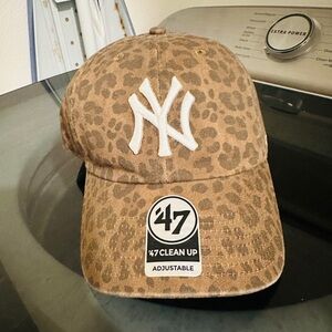 47 Kids Tan Leopard Print Cap